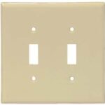 SWITCH PLATE 2 GANG IVORY