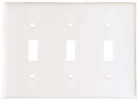 SWITCH PLATE 3 GANG WHITE