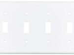 SWITCH PLATE 4 GANG WHITE