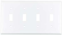 SWITCH PLATE 4 GANG WHITE