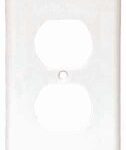 RECEPTACLE PLATE 1 GANG WHITE