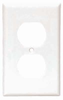 RECEPTACLE PLATE 1 GANG WHITE