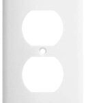 RECEPTACLE PLATE WHITE OVERSIZED