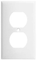 RECEPTACLE PLATE WHITE OVERSIZED