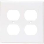 RECEPTACLE PLATE 2 GANG WHITE