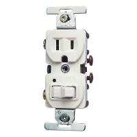 SWITCH /RECEPTACLE COMBO 15A WHITE