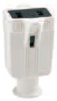 SINGLE RUBBER CONNECTOR WHITE 15A