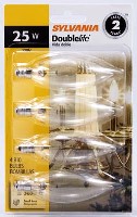 B10 CANDELABRA BULB 25W 4 PACK
