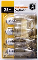 B10 MEDIUM BASE BULB 25W 4 PACK