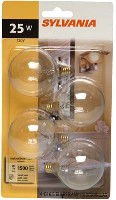 G16.5 GLOBE BULB CLEAR 25W 4 PACK