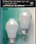 A15 INCANDESCENT FAN BULB 60W 2PK