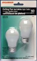 A15 INCANDESCENT FAN BULB 60W 2PK