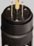 RUBBER GROUNDING PLUG BLACK 15 AMP