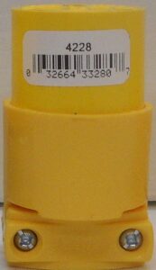 THERMOPLASTIC CONNECTOR YELLOW 20A