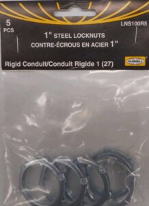 CONDUIT  LOCKNUT STEEL 1-IN 5 PACK