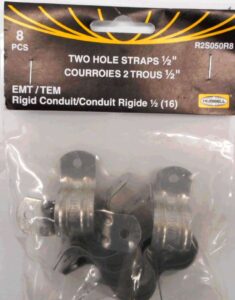 CONDUIT STRAP 2 HOLE 1/2-IN 8 PACK
