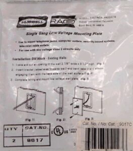 LOW VOLTAGE MOUNTING BRACKET