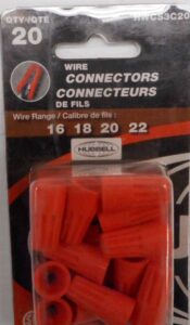 WIRE CONNECTOR ORANGE 20 PACK