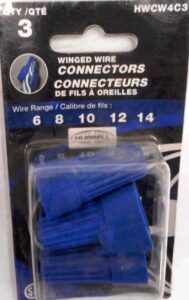 WIRE CONNECTOR WING-NUT BLUE 3 PACK