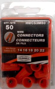 WIRE CONNECTOR ORANGE 50 PACK