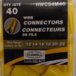 WIRE CONNECTOR YELLOW 40 PACK