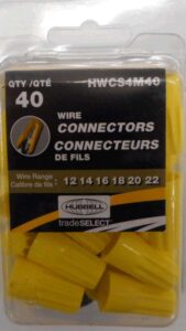 WIRE CONNECTOR YELLOW 40 PACK