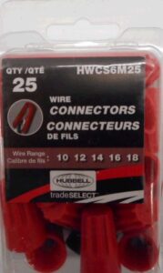 WIRE CONNECTOR RED 25 PACK