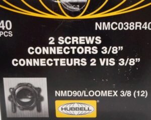 METAL CONNECTOR 3/8-IN 40 PACK