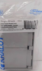 PVC DUPLEX COVER GREY 1 GANG