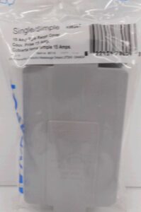 PVC RECEPTACLE COVER 15 AMP 1 GANG