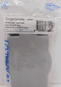 PVC RECEPTACLE COVER 50A 1 GANG