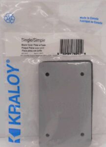 PVC BLANK COVER 1 GANG