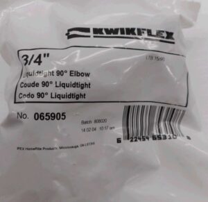 LIQUID-TIGHT PVC ELBOW 90 DEG 3/4IN