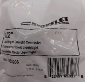 PVC STRAIGHT CONNECTOR 1/2-IN