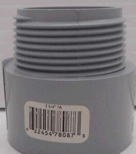 PVC TERMINAL ADAPTER 1 1/4-IN