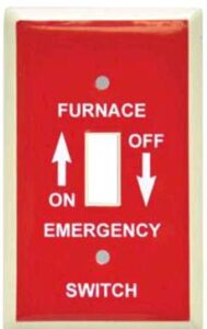 FURNACE SWITCH PLATE RED