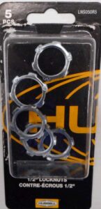CONDUIT LOCKNUT STEEL 1/2-IN 5 PACK