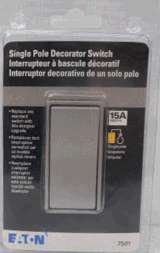 DESIGNER SINGLE POLE SWITCH SILVER