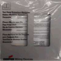 SCREWLESS WALLPLATE 2-GANG SILVER