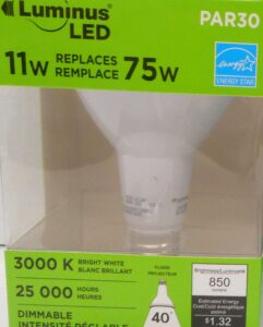 PAR30 LED BULB BRIGHTWHITE 11W