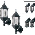 OUTDOOR WALL LIGHT BLACK 2 PACK
