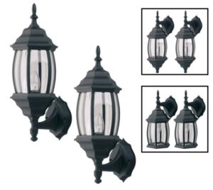 OUTDOOR WALL LIGHT BLACK 2 PACK