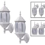 OUTDOOR WALL LIGHT WHITE 2 PACK