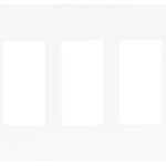 SCREWLESS WALLPLATE 3-GANG WHITE