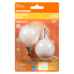 G16.5 LED BULB 4.5W SOFT WHITE 2PK
