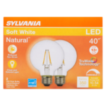 G25 LED BULB SOFT WHITE 4.5W 2PK