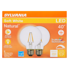 G25 LED BULB SOFT WHITE 4.5W 2PK