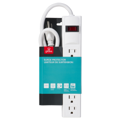 SURGE PROTECTOR 6 OUTLET WHITE 3-FT