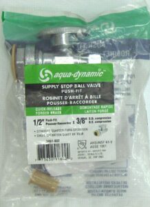 SUPPLY VALVE STRAIGHT 1/2PFX3/8COMP