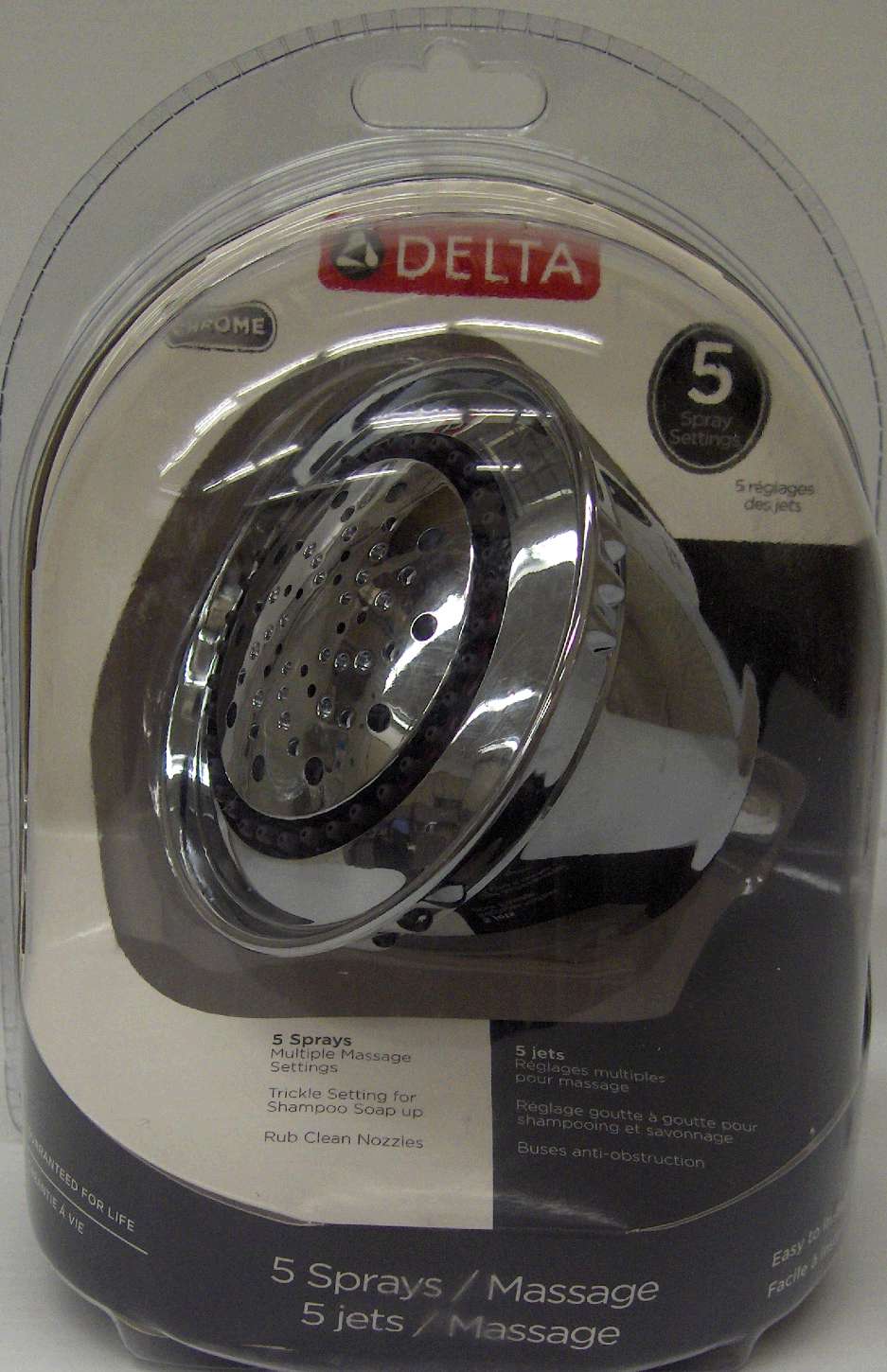SHOWER HEAD 5 SETTING CHROME
